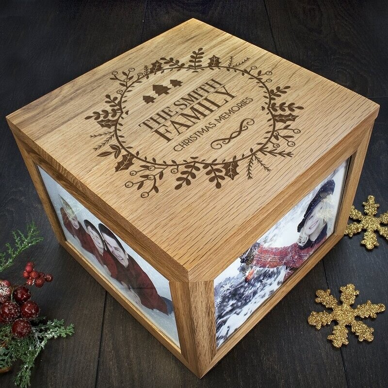 PERSONALISED CHRISTMAS MEMORY BOX TRADITIONAL DESIGN