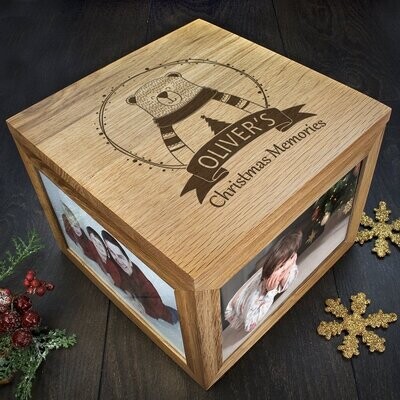 PERSONALISED POLAR BEAR CHRISTMAS MEMORY BOX