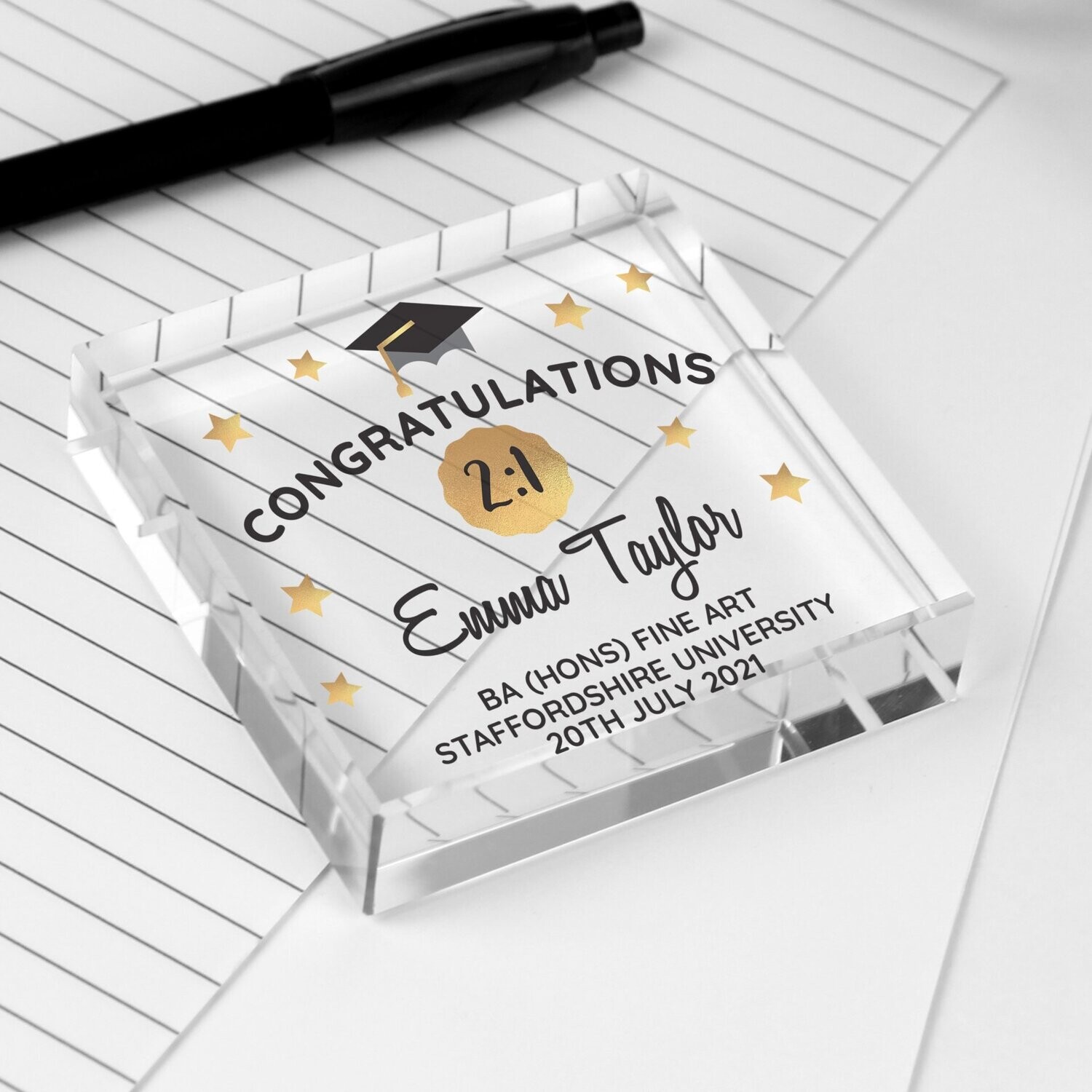 Congratulations Graduation Large Crystal Token