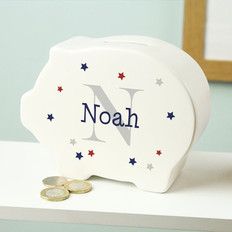Name &amp; Initial Piggy Bank