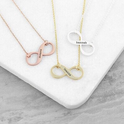 PERSONALISED INFINITY TWIST NECKLACE