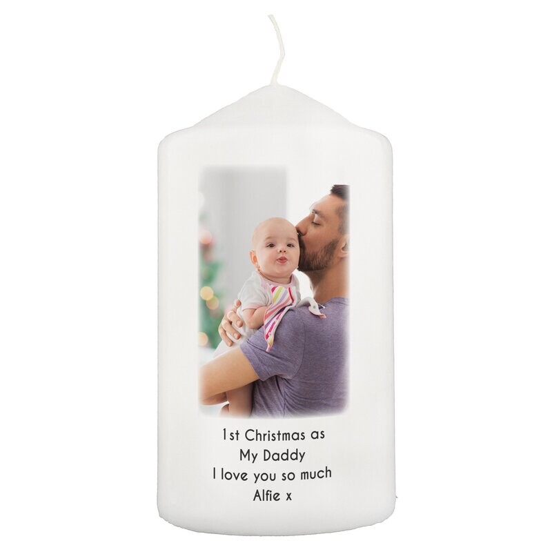 Photo Upload Pillar Candle
