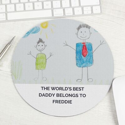 Childrens Drawing Photo Upload Mouse Mat