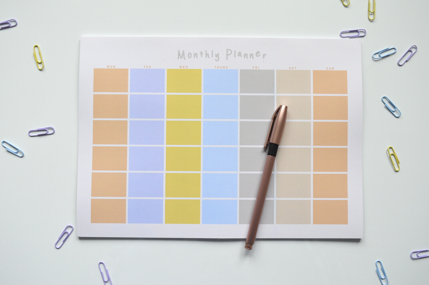 Sunrise | A4 Eco-Friendly Monthly Desk Planner
