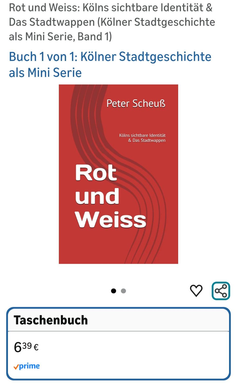 Buch Köln "Rot und Weiss" Serie 1