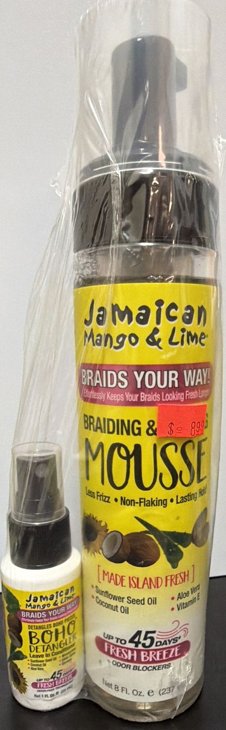 JML BRAID &amp; SETTING MOUSSE 8OZ
