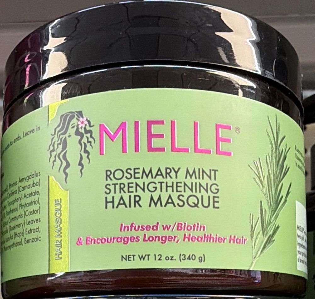 MIELLE ROSE MINT STRENGTH HAIR MASQUE 12OZ