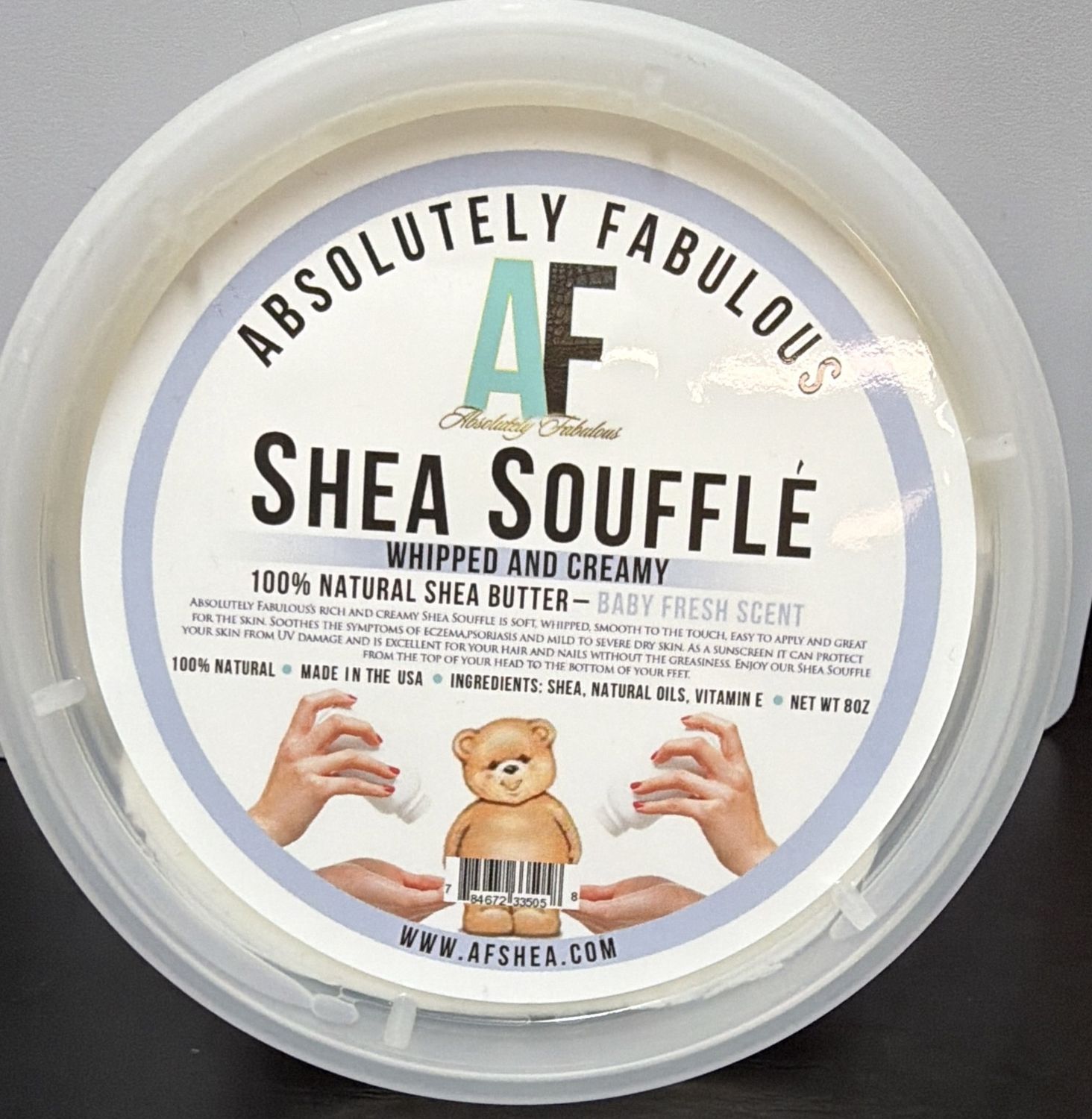 ABSOLUTELY FAB SHEA SOUFFLE BABY SCENT 8OZ