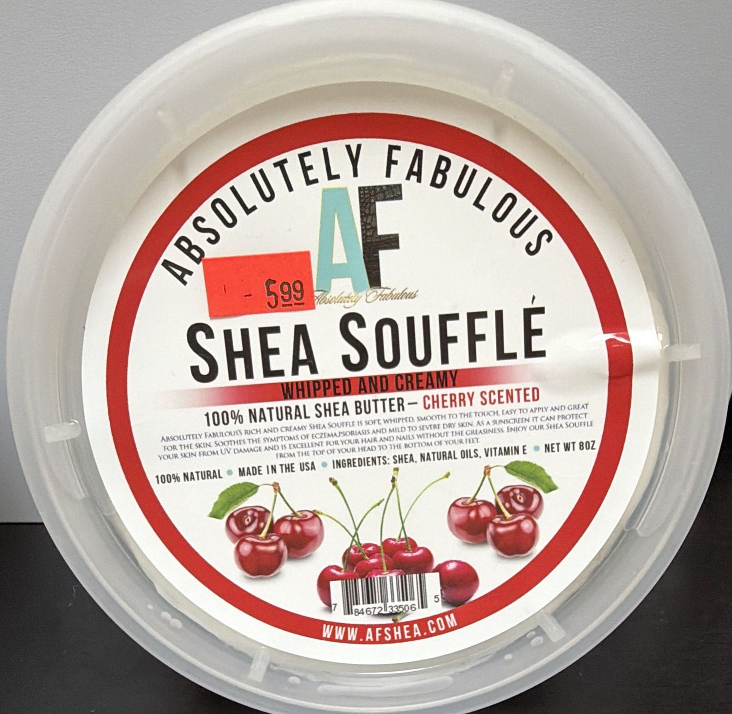 ABSOLUTE FAB SHEA SOUFFLE CHERRY 8OZ