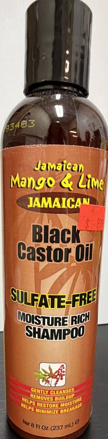 JML BLK CASTOR OIL SULFATE FREE SHAMP 8OZ