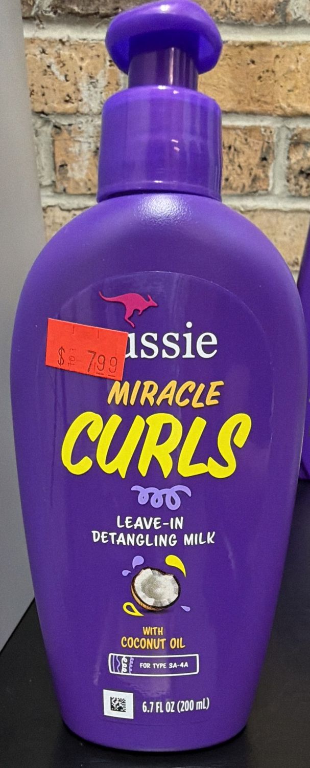AUSSIE MIRACLE CURLS LV DENTANGLE MILK 6.7OZ