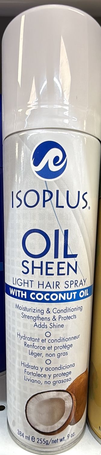 ISOPLUS OIL SHEEN COCO OIL HAIR SPRAY 9OZ