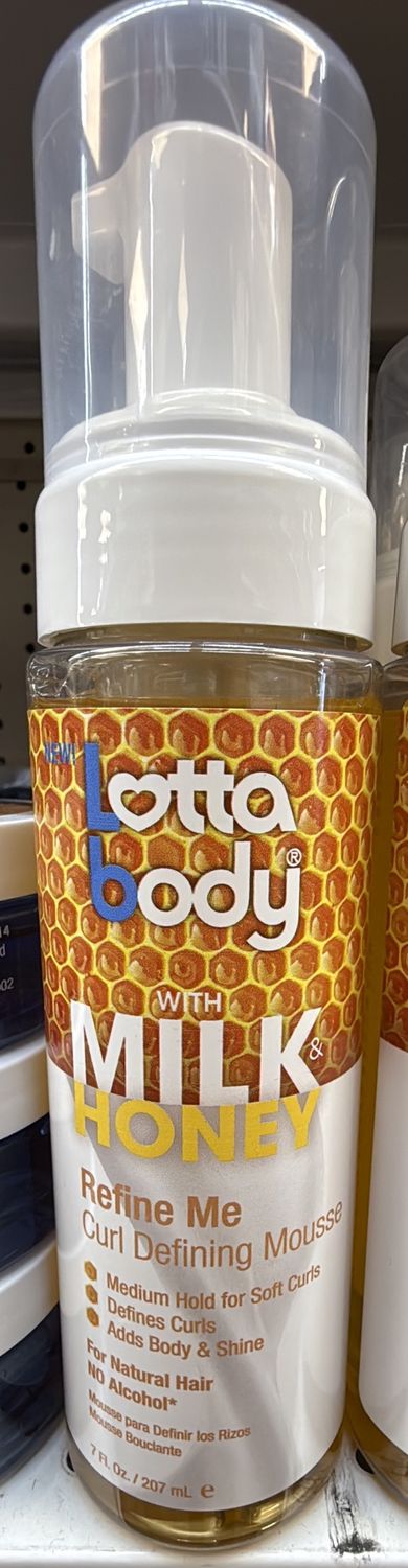 LOTTA BODY MLK/HNY REFINE MOUSSE 7OZ