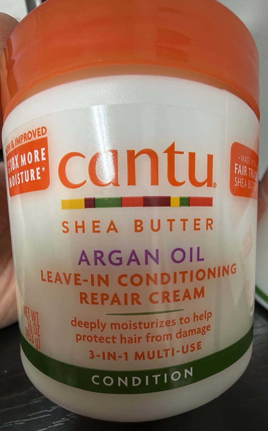 CANTU S/B ARGAN LV IN COND REPAIR CREAM 16OZ