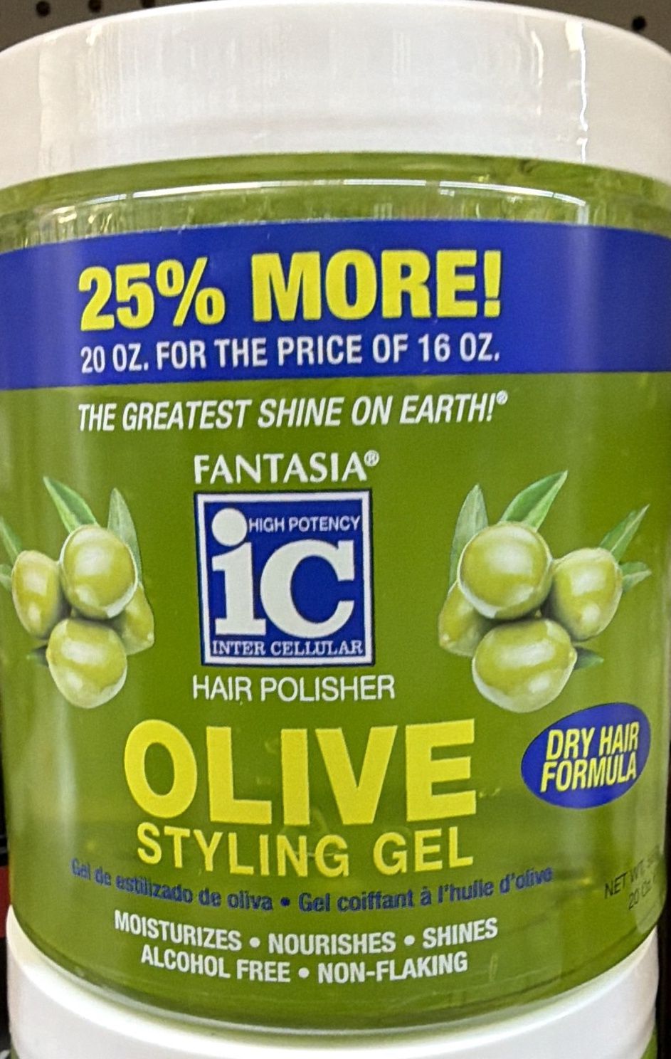 IC FANTASIA HAIR POLISH OLIVE STYLE GEL 20OZ