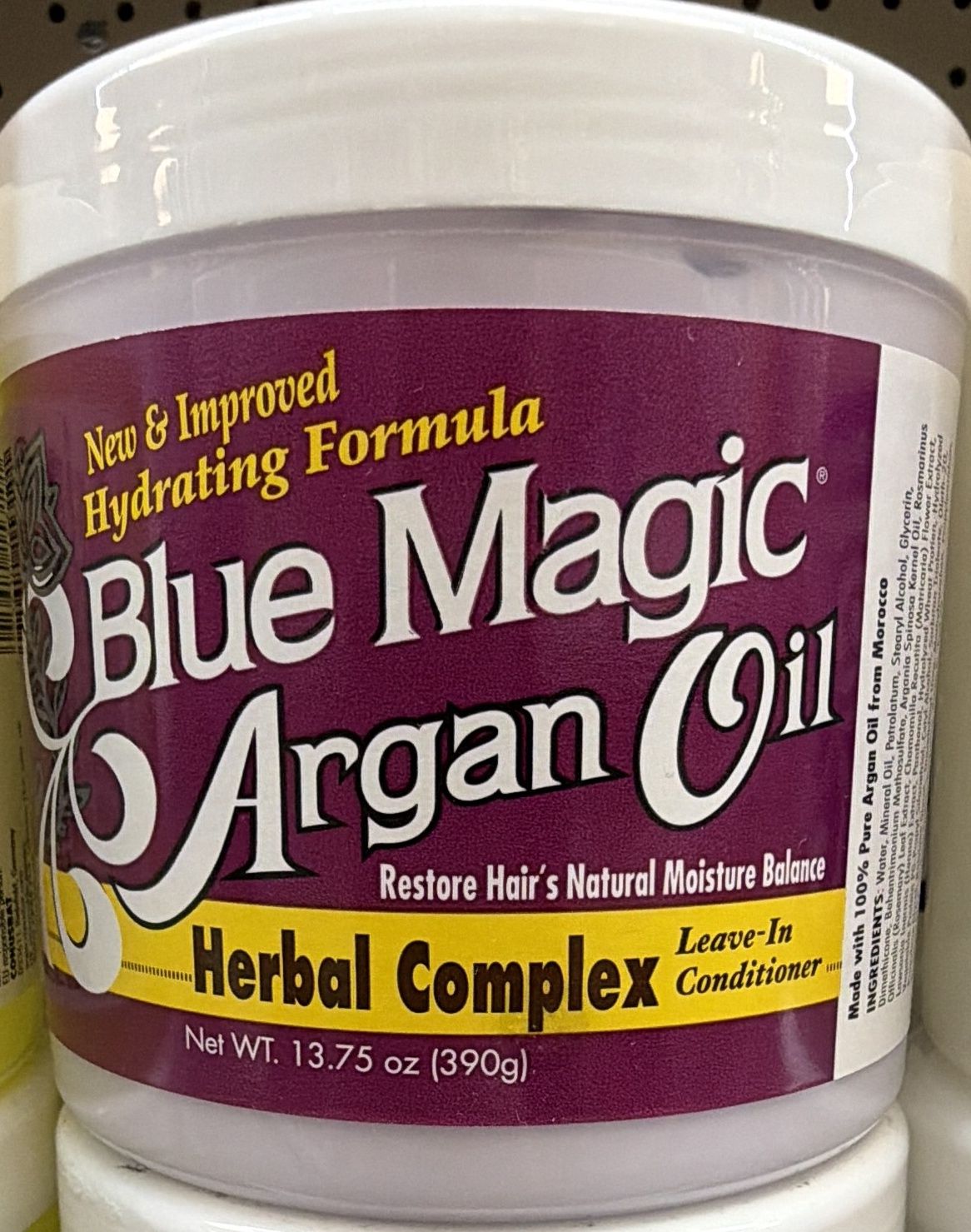 BLUE MAGIC ARGAN OIL HERBAL LV IN COND 13.75OZ