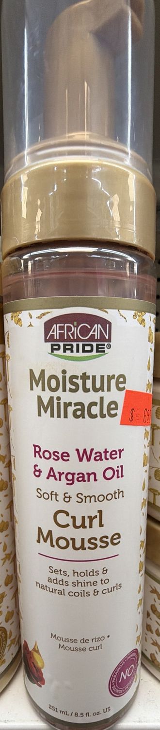A/P ROSE WATER ARGAN CURL MOUSSE 8.5OZ