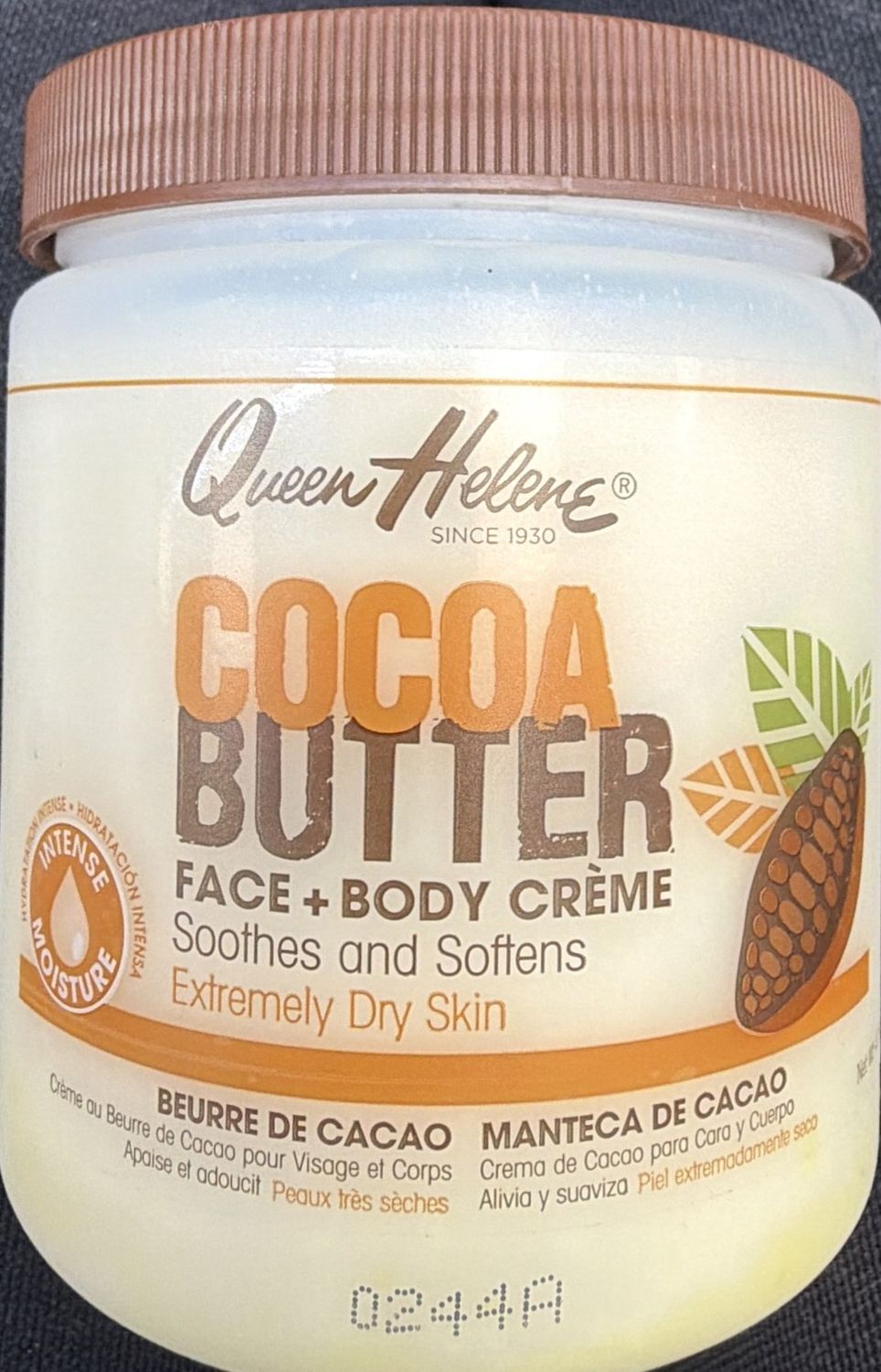 QUEEN HELENE COCOA BUTTER CREME FACE BODY CREME 15OZ