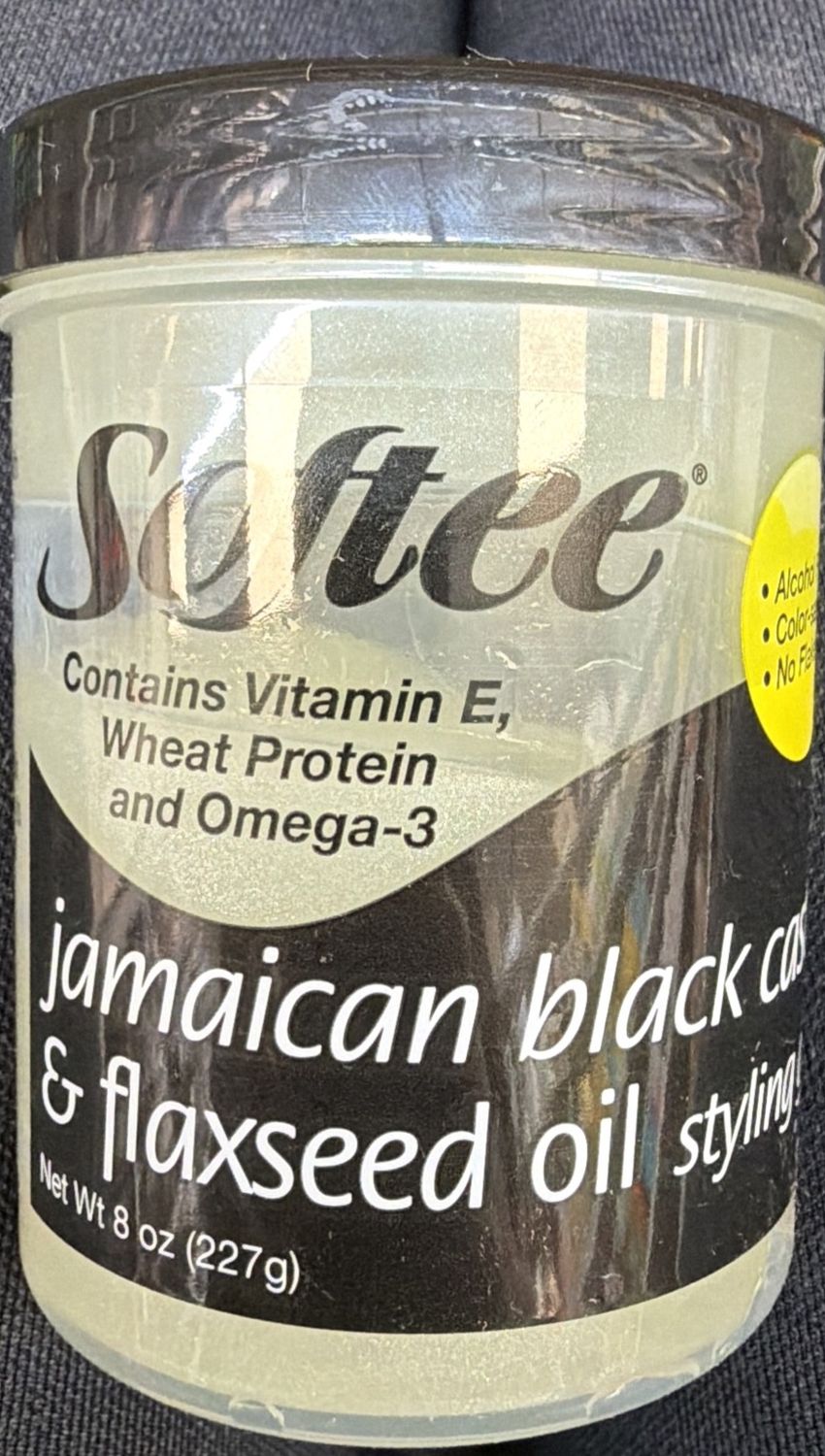 SOFTEE JAMAICAN BLK CASTOR FLAXSEED GEL 8OZ