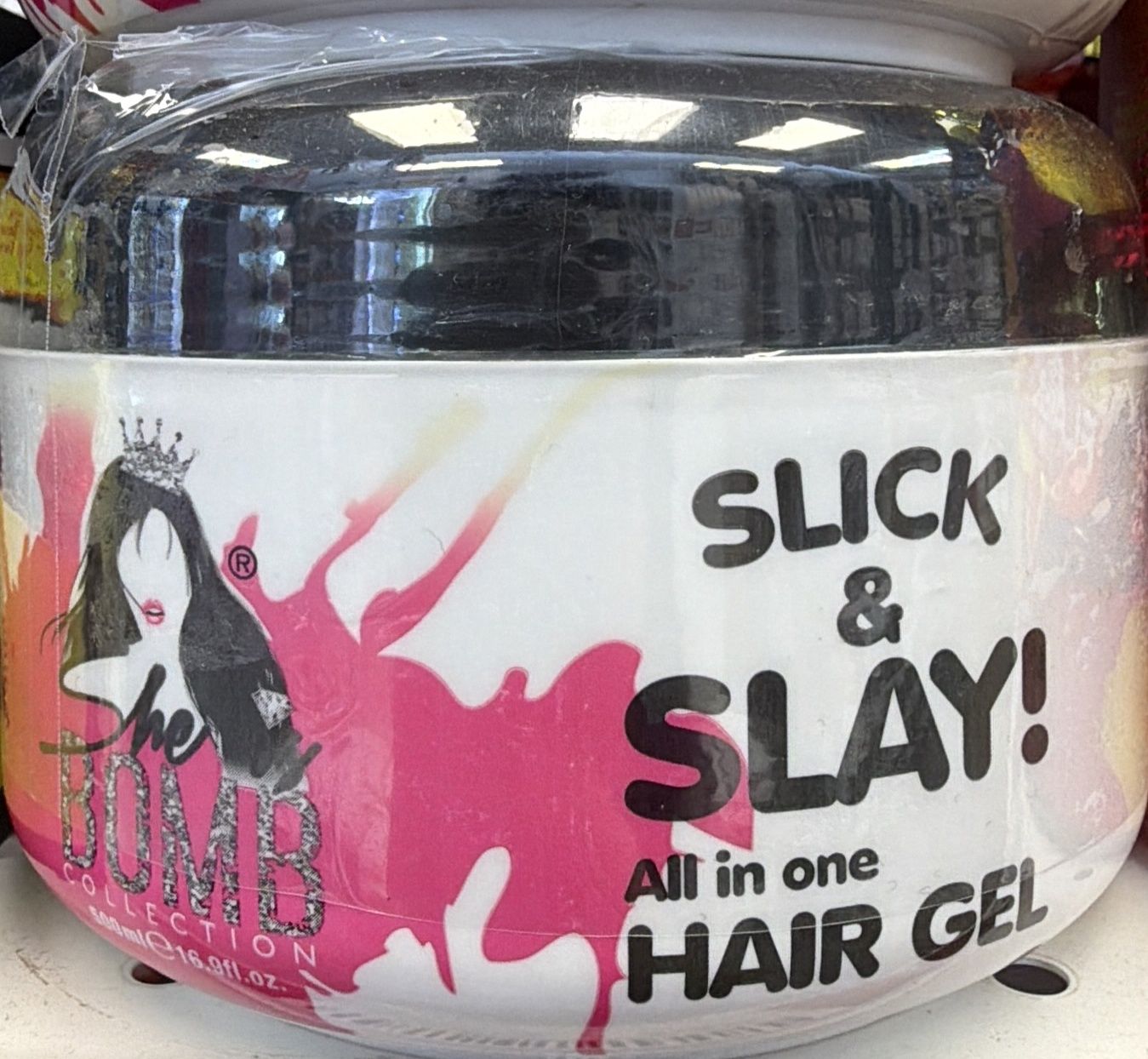SHE IS BOMB SLICK &amp; SLAY HAIR GEL 16.9OZ