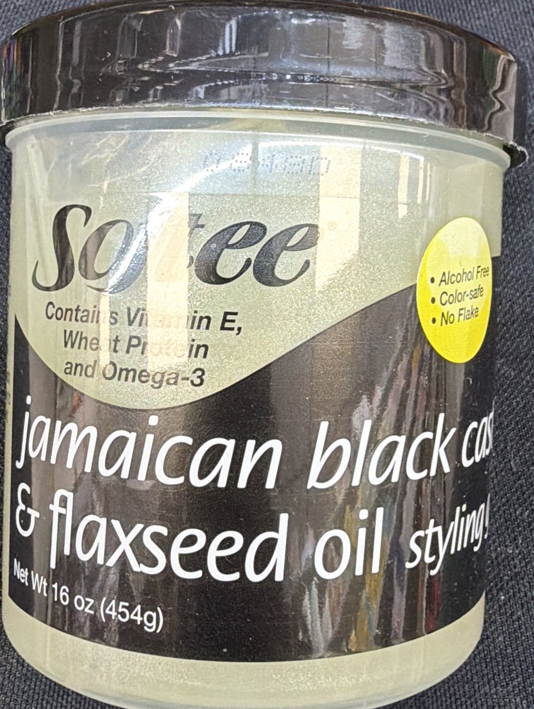 SOFTEE JAMAICAN BLK CASTOR FLAXSEED GEL 16OZ