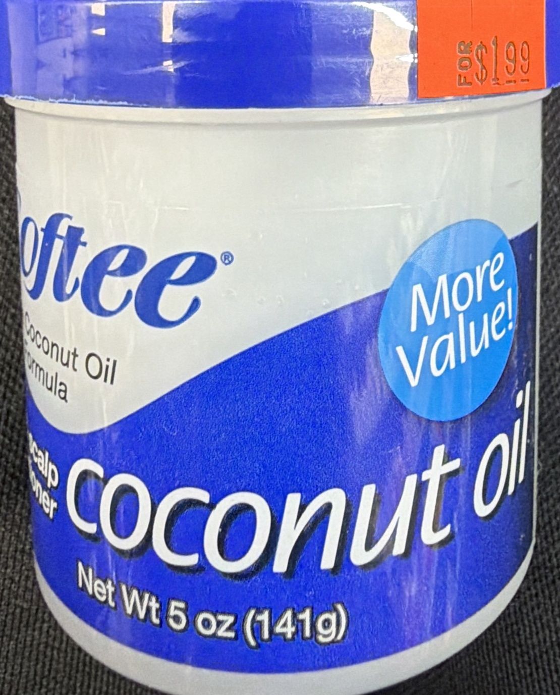 SOFTEE COCONUT OIL HAIR &amp; SCALP COND 5OZ