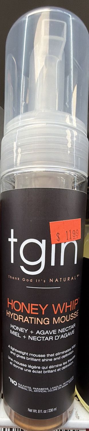 TGIN HONEY WHIP HYDRATING MOUSSE 8OZ
