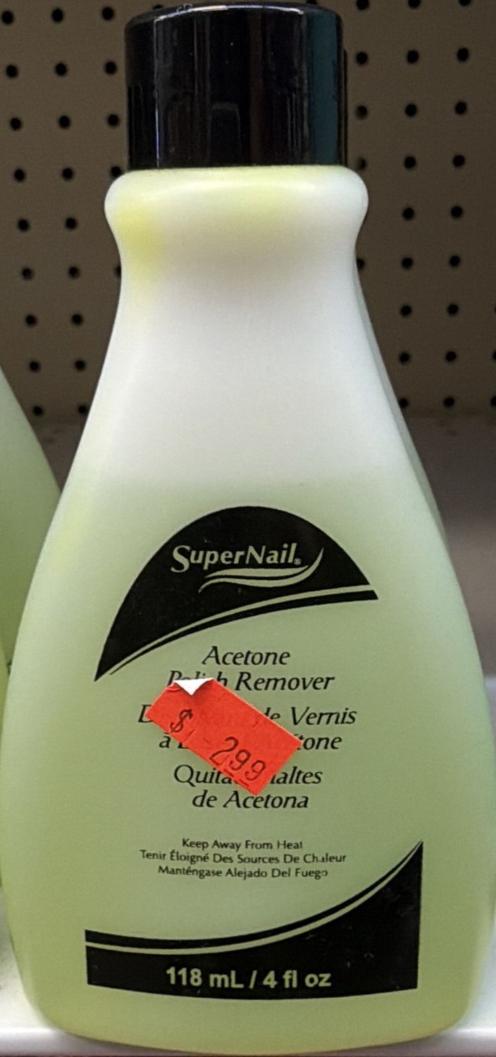 SUPERNAIL ACETONE POLISH REMOVER 4OZ