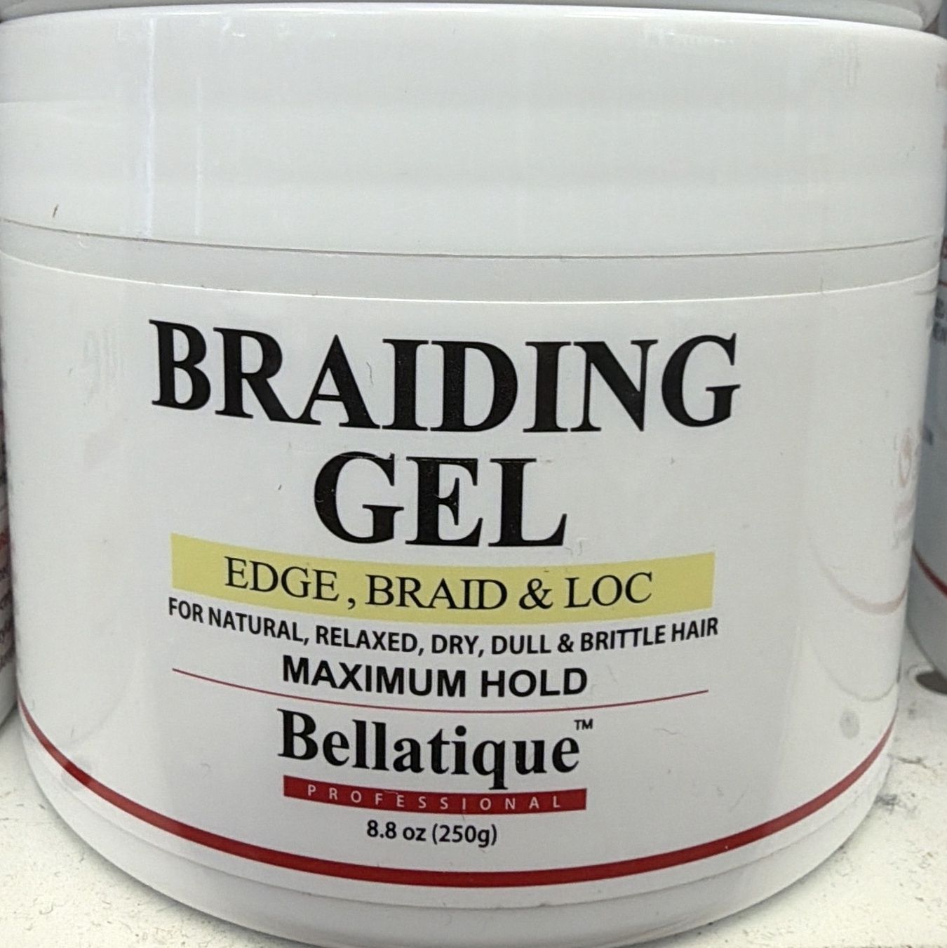 BELLATIQUE EDGE BRAID &amp; LOC GEL 8.81OZ