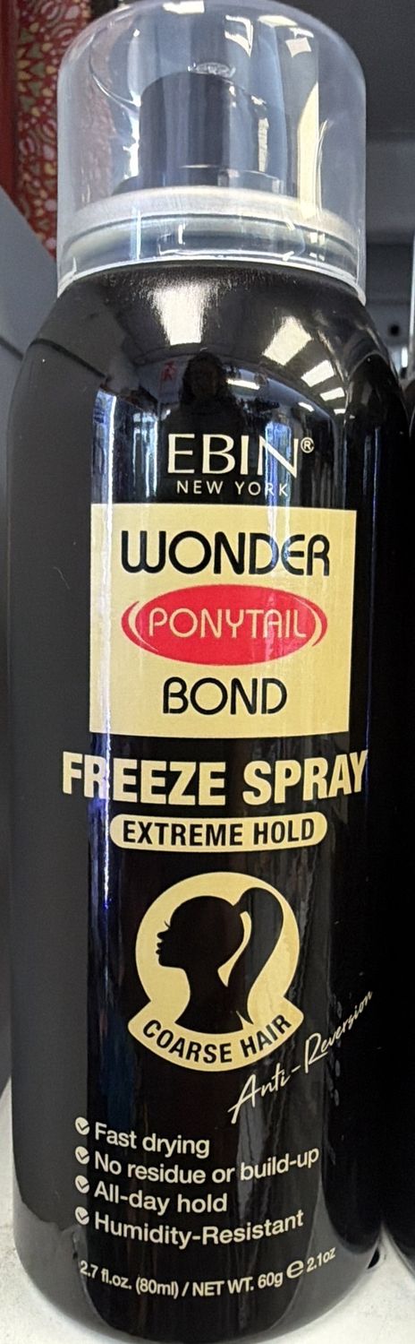 EBIN NY WONDER BOND PONYTAIL FREEZE SPRAY EX HOLD 2.7OZ