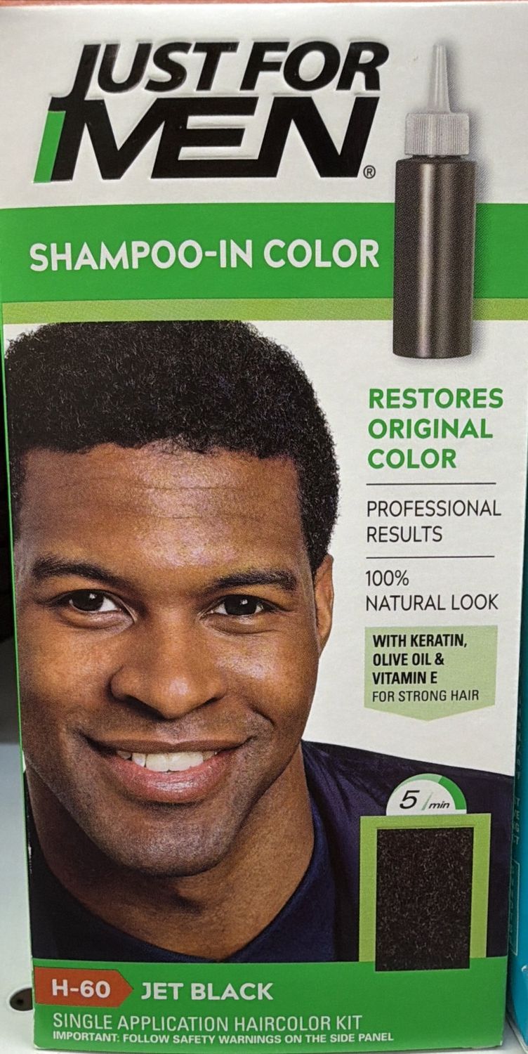 JUST FOR MEN SHAMPOO IN COLOR JET BLACK