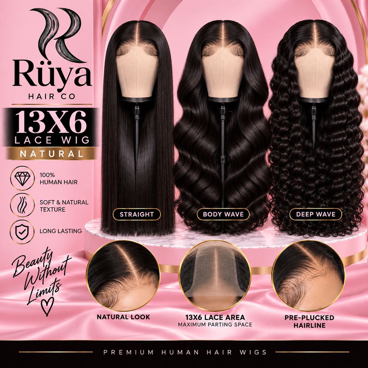 RÜYA 13X6 NATURAL WIGS