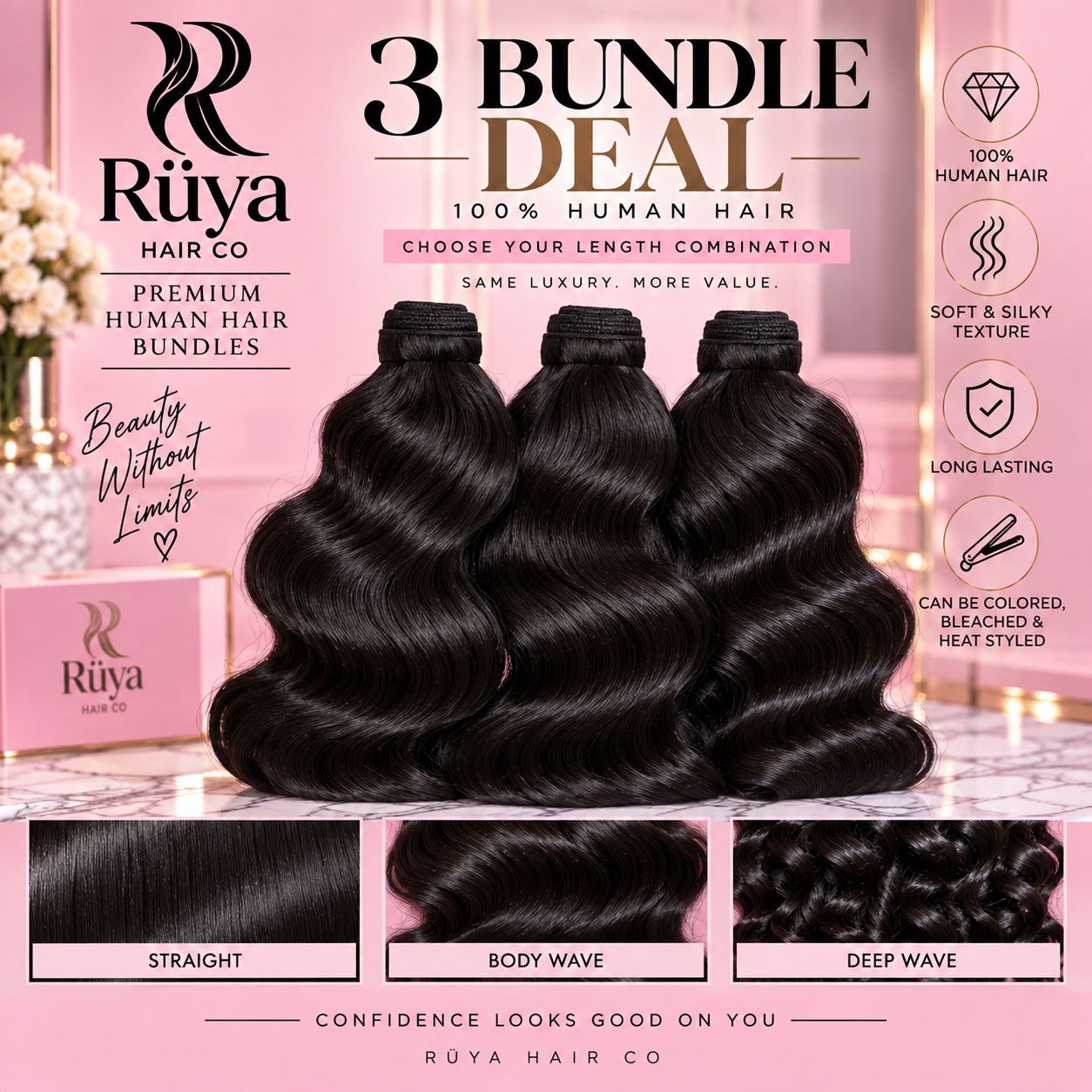 RÜYA 3 BUNDLE DEAL STRAIGHT 22/24/26