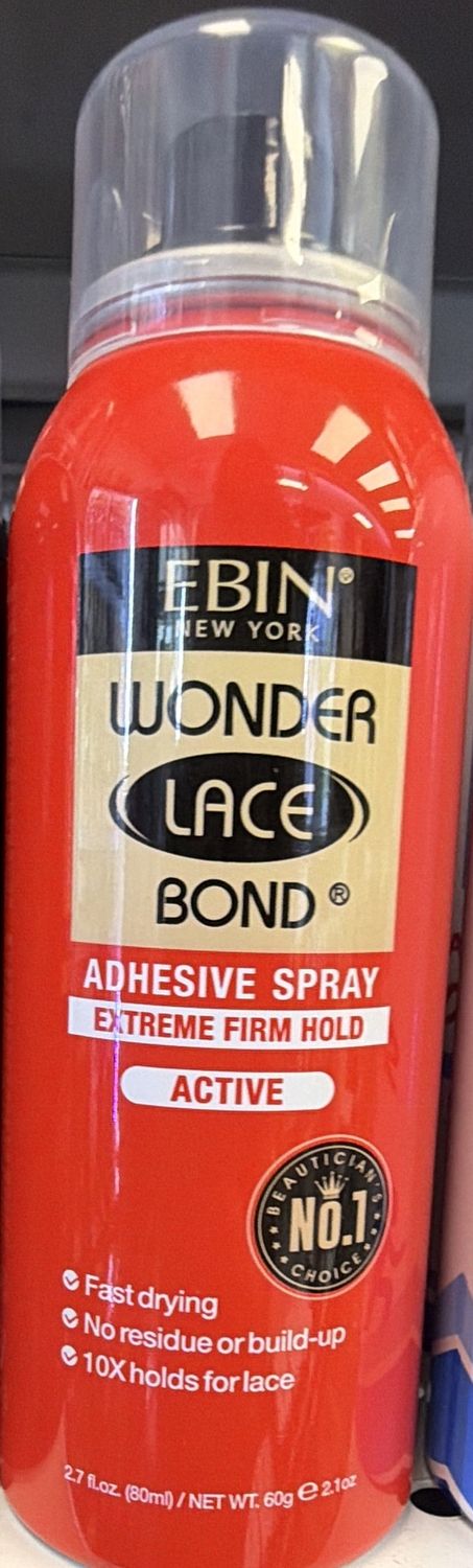 EBIN NY WONDER BOND ADHESIVE SPRAY EX FIRM HOLD ACTIVE 2.7OZ