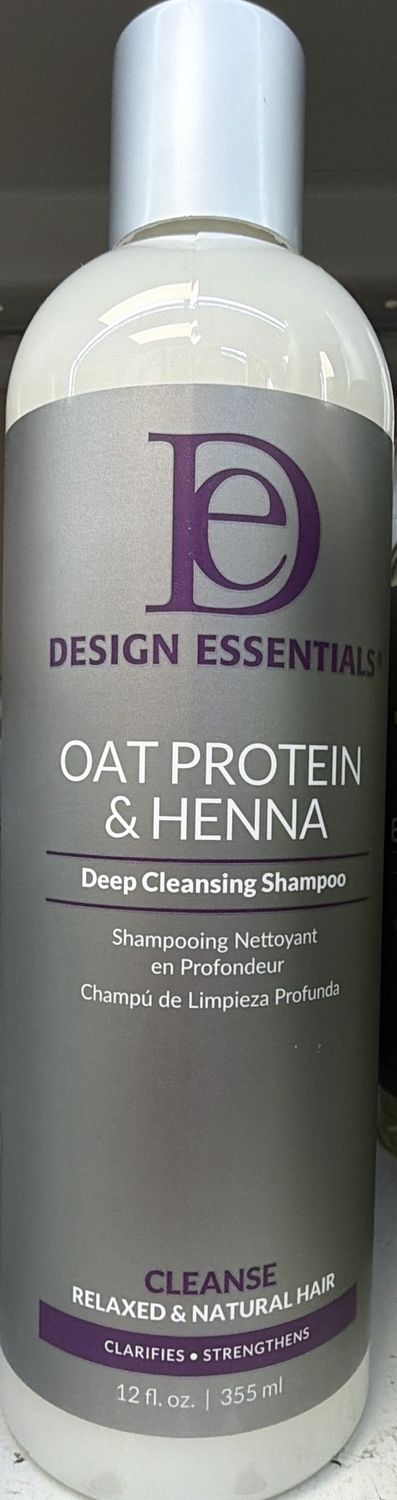 D/E OAT PROTEIN &amp; HENNA DEEP CLEANSING SHAMPOO 12OZ