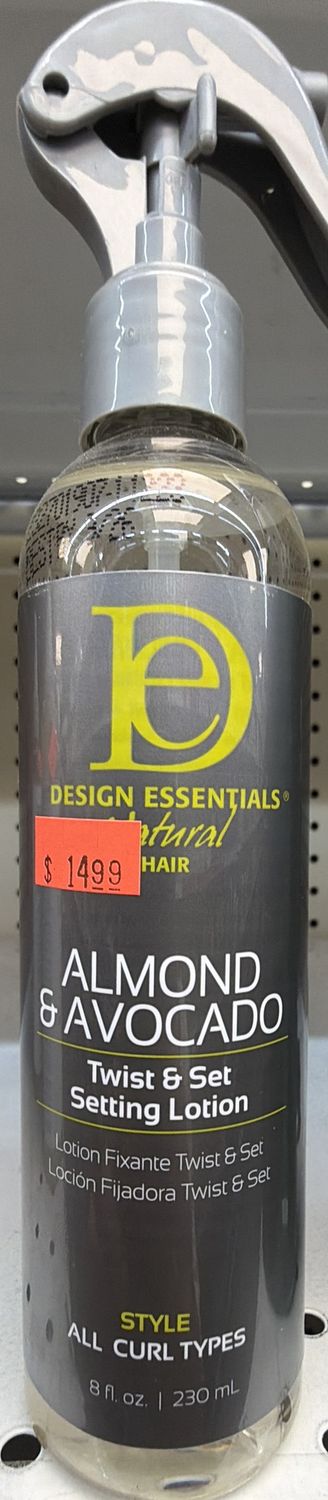 D/E ALM AVOCADO TWIST &amp; SETTING LOTION 8OZ