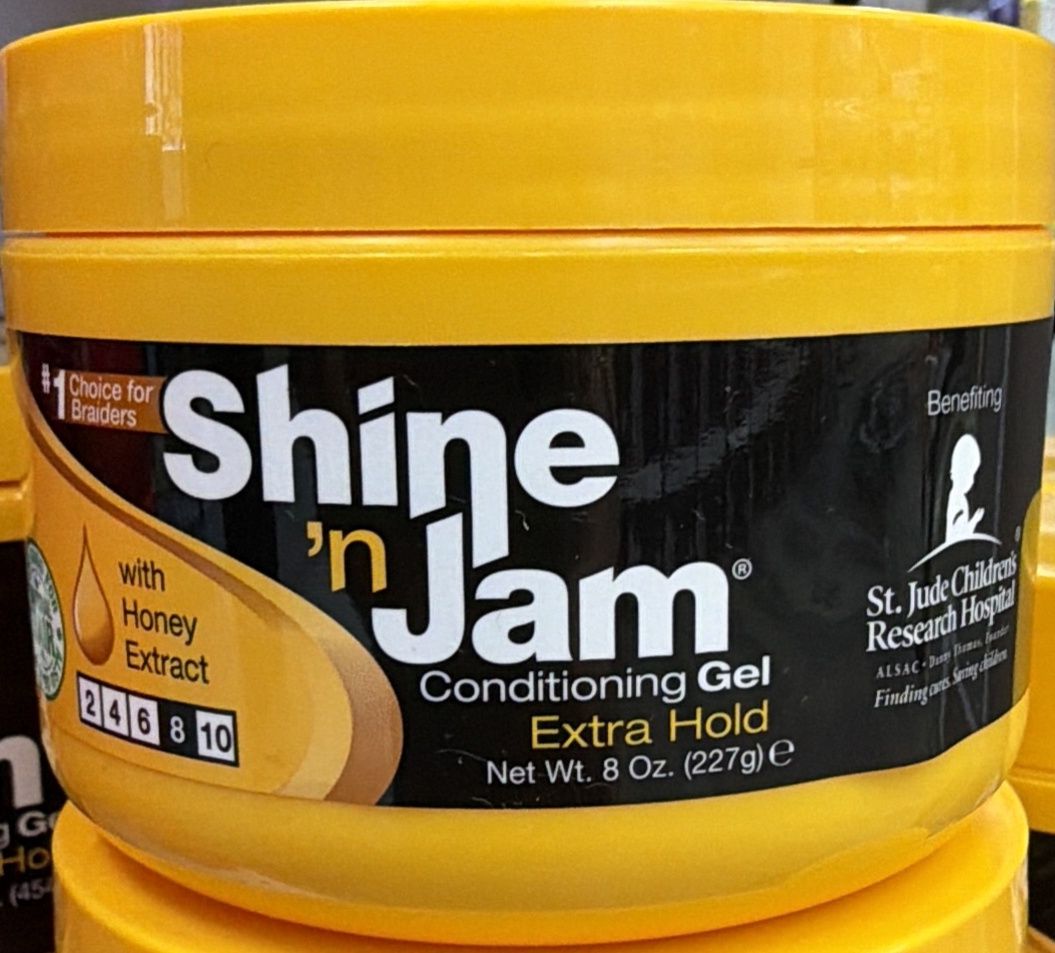 SHINE N JAM GEL EX HOLD YELLOW 8OZ