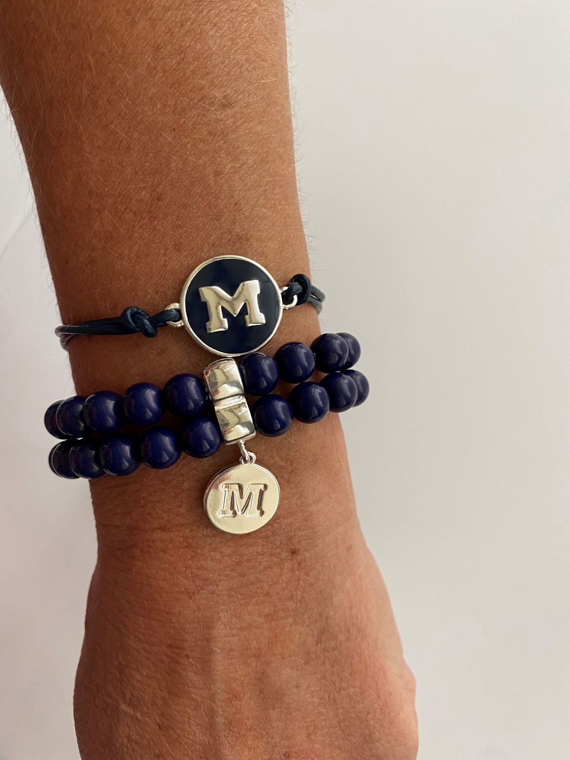 Emerson Street Logo Charm Leather bracelet