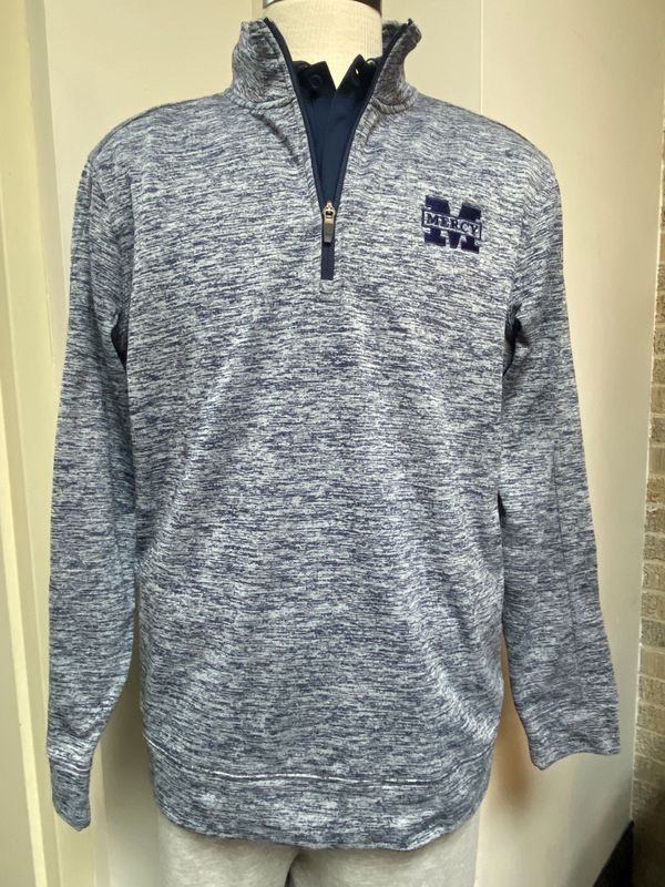 Sport Tek  Electric Heather Fleece 1/4 zip pullover(Navy)