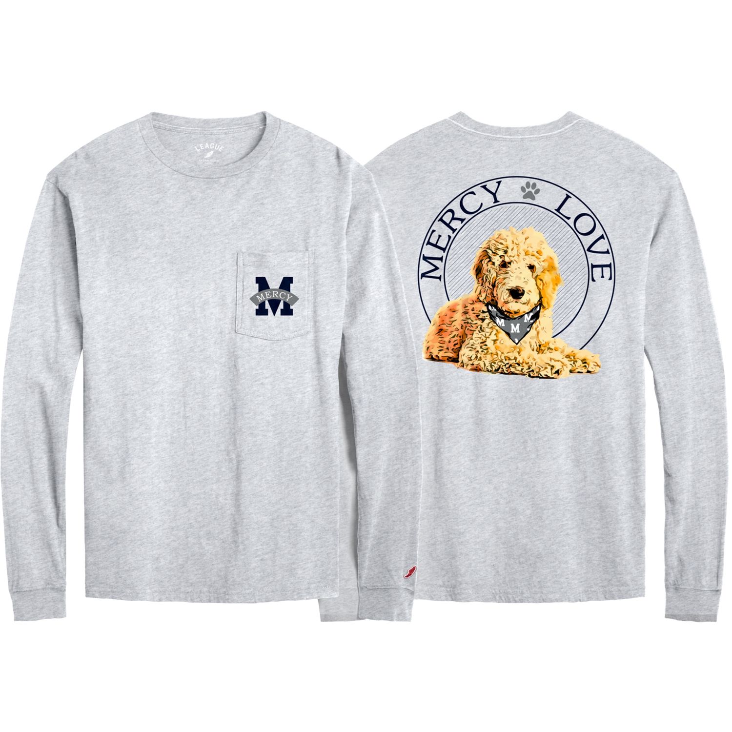 league mercy love(Dog) ls shirt(ash)