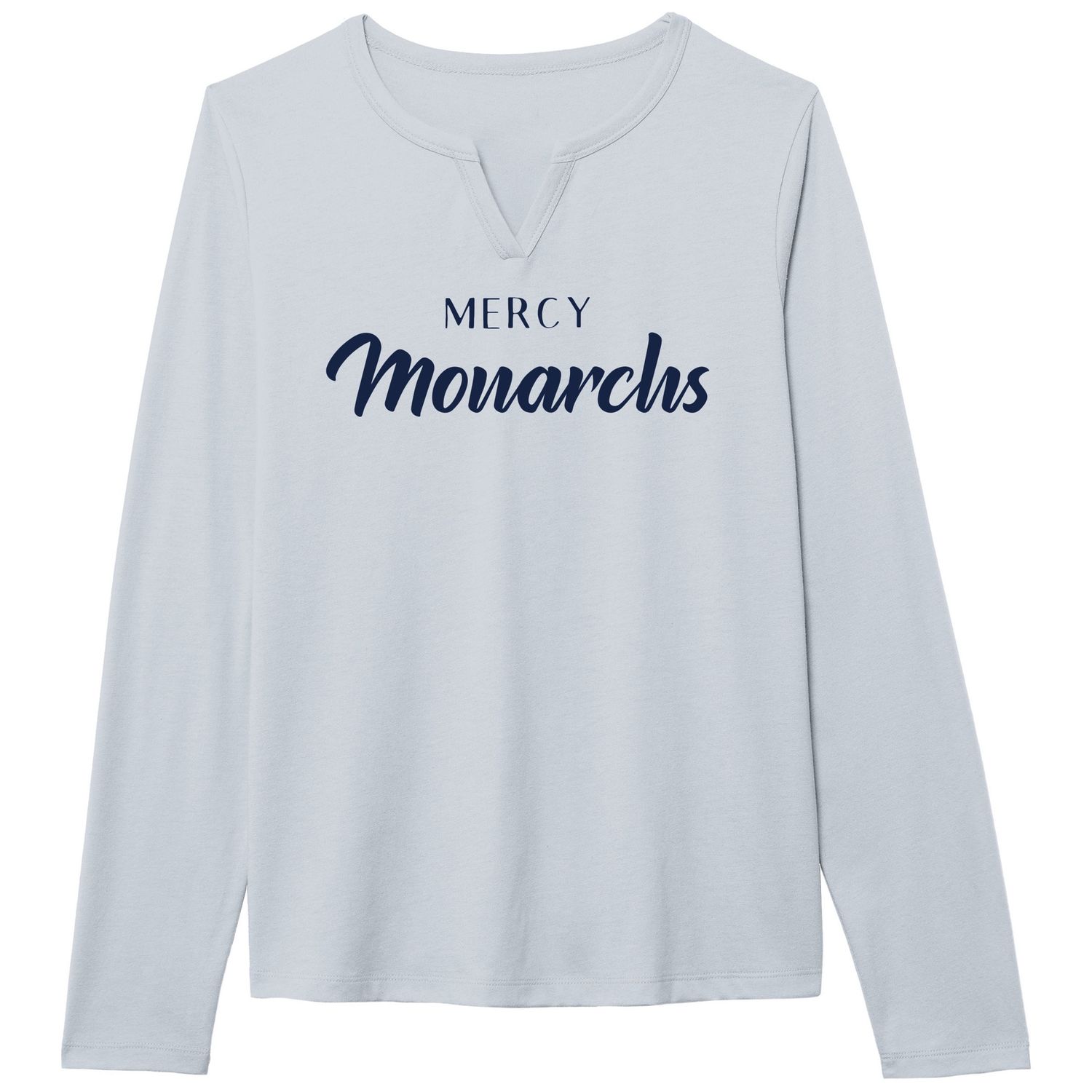 Mercy Long Sleeve Notch Tee(blue fog)