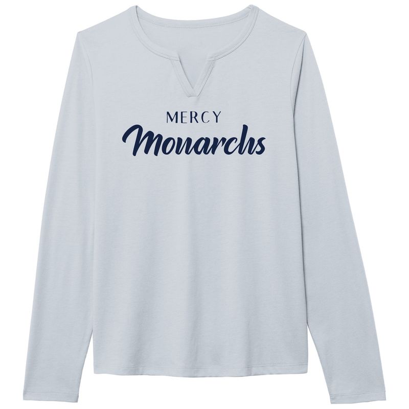 Mercy Long Sleeve Notch Tee(blue fog)