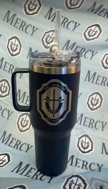 Mercy Crest Tumbler 40 oz. Navy Blue