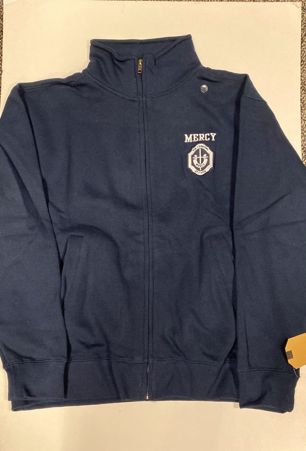 MV Sport Unisex Heavyweight Full Zip ..Navy, Sizes: Small