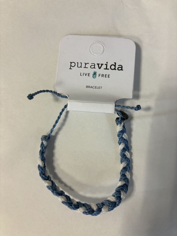 Pura vida thick light blue string bracelet