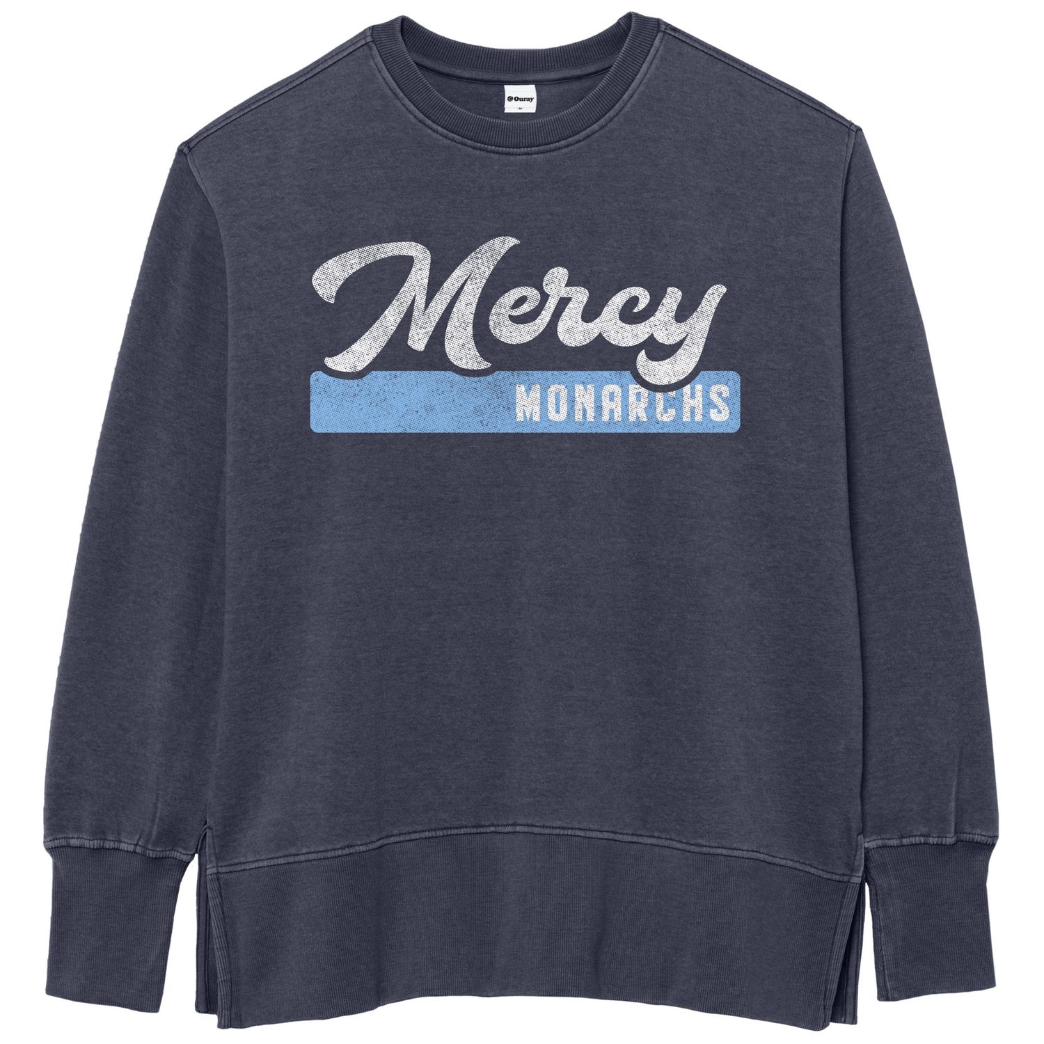 Weathered Fleece Crew (Heather Navy)