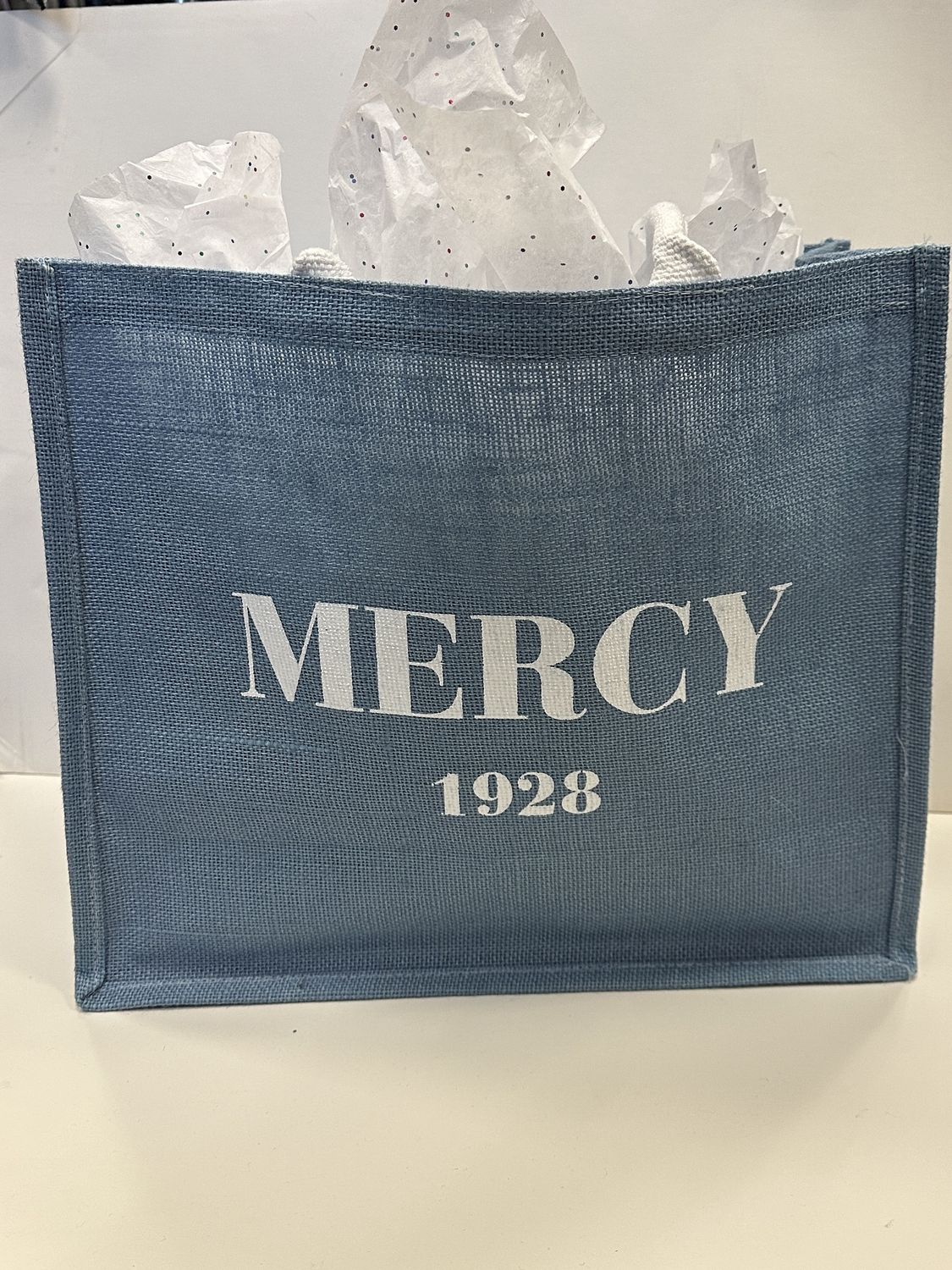 Coastal Blue Jute Bag- Large