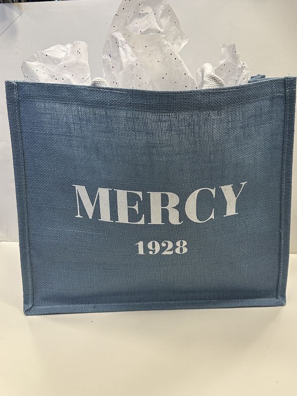 Coastal Blue Jute Bag- Large