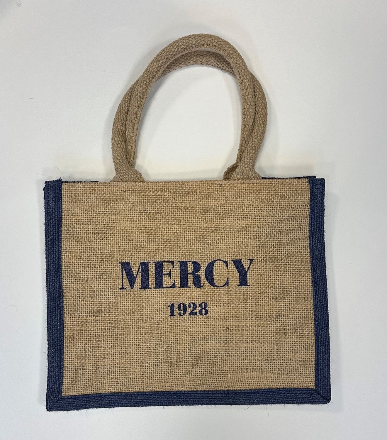 MERCY Jute/ Navy  Tote Bag
