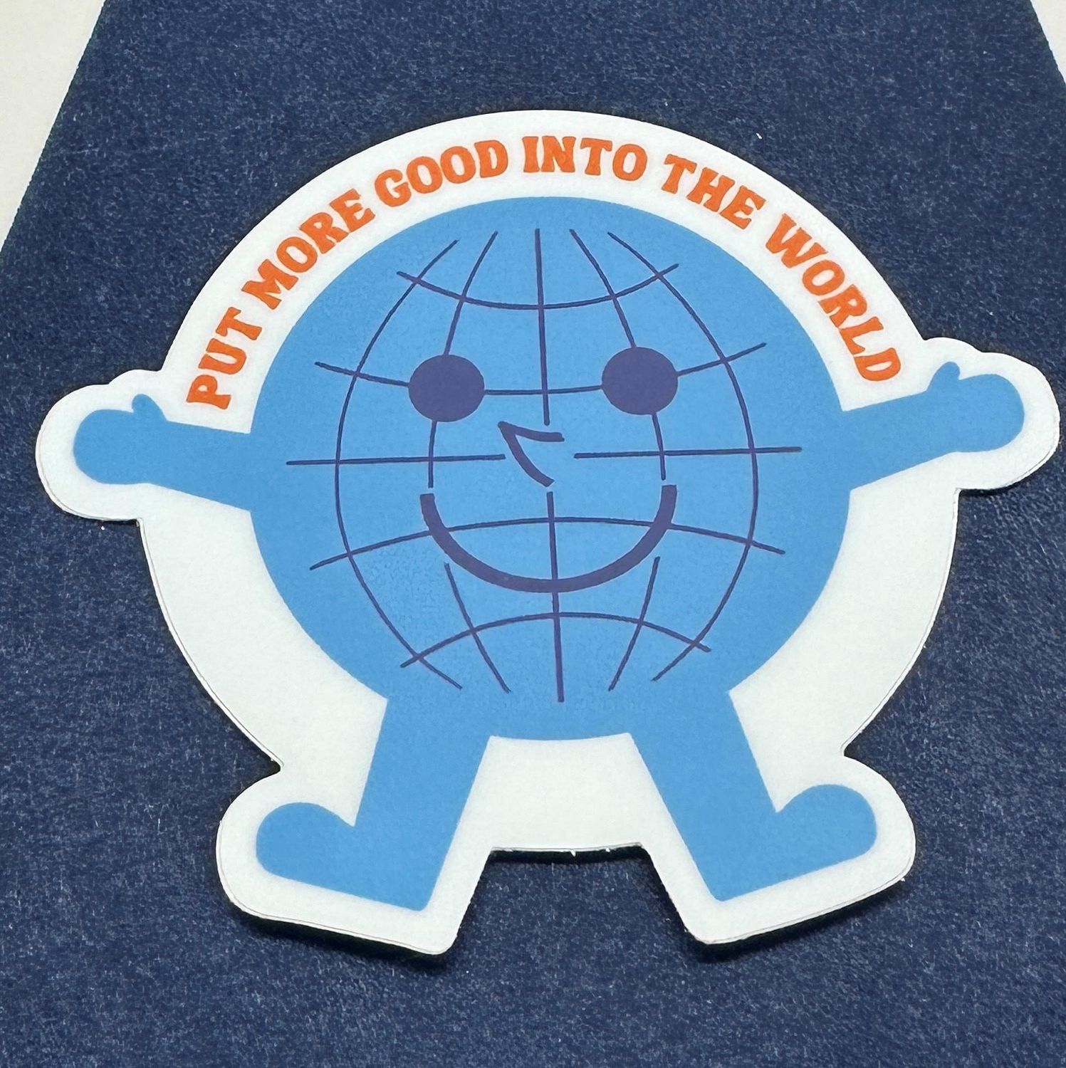globe man sticker